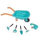 Generic 1 Satz Kids Gardening Werkzeug Set mit Schubkarre Gießkanne Hand Rechen Spachtel Schaufeln Outdoor Indoor Toys Spielzeug für Jungen Mädchen