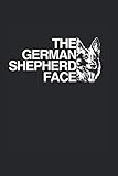 The German Shepherd Face: Kariertes A5 Notizbuch oder Heft für Schüler, Studenten und Erwachsene (Logos und Designs, Band 2574)