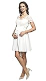 Torelle Maternity Wear Brautkleid Knielang, Hochzeitskleid für Schwangere, Modell: SANTIA, Creme, M