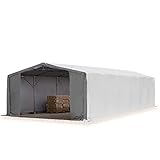 Zelthalle Lagerzelt 8x12m / 3m Seitenhöhe Industriezelt robuste PRIMEtex PVC Plane 2300 N wasserdicht in g