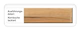 expendio hochwertiger Säulentisch Ataro 2XL ausziehbar Esstisch Massivholz bootsform Säule C X-Form Holztisch Varianten, Holzart:Kernbuche lackiert, Größe:180(280) x 90 Mittelauszug