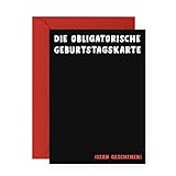 Central 23 - Lustige Geburtstagskarte – Die obligatorische Geburtstagskarte (Gern geschehen) - Humorvolle Glückwunschkarte zum Geburtstag für Männer Frauen Ihn Sie - Mit witzigen Aufkleb