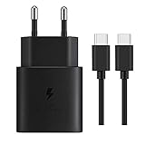 25W Usb C Fast Charge Schnellladgerät mit Usb C Ladekabel Netzteil Power Delivery PPS für Samsung Galaxy S22 S22 Ultra S21Fe S21 S20 S20FE S10 S9 S8 A52 A51 A50 A72 A32 A71 A23 A21 A12 Tab S7 S8