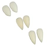 Vorcool 3 Paar Vampirzähne, geeignet als Horror-Zubehör für Halloween, künstliche Zähne, Party-Zubehör, Kostüm (2 Stück à 13 mm + 2 Stück à 15 mm + 2 Stück à 17 mm)