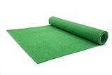 Nadelfilz Teppich-Boden RIPS MALTA B1 als Meterware - Grasgrün, 1,00m x 5,00m, Schwer Entflammbarer, Gerippter Bodenbelag für Messe & Event