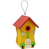 Gardigo Buntes Vogelhaus aus Holz | Dekorativer Nistkasten zum aufhängen | Vogelhäuschen für Garten, Balkon, Terrasse