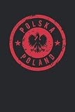 Polska Poland: Notizbuch Notebook Karo Kariert Polen Polska Poland Polsky Adler Flagge Wappen