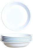 idea-station Gastro Kunststoff-Teller 6 Stück, 21 cm, weiß, mehrweg, bruchsicher, rund, stapelbar, Teller-Set, Speise-Teller, Plastik-Teller, Plastik-Geschirr, Camping-Teller, Kinder-Teller