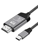 2M USB C to HDMI Kable 4K, (Thunderbolt 4) für Macbook 2016/2017 Macbook Pro 2017 Samsung Galaxy Tab S/S8/S8+/Note8 Huawei Mate 10/10 pro