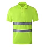 Duohropke Profi Warnschutz T-Shirt Kurzarm Arbeitsshirt Arbeits warnshirt reflektierende Zonen Warnshirt Arbeitshemd orange oder gelb