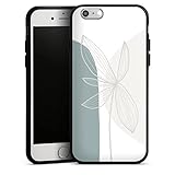 DeinDesign Silikon Hülle kompatibel mit Apple iPhone 6s Case schwarz Handyhülle Blume Boho Pastell