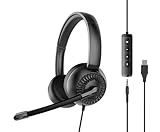 Speedlink METIS USB Stereo-Headset – leichtes Headset kabelgebunden mit Mikrofon und Kabelfernbedienung, USB-A- und 3,5 mm-Klinkenanschluss, Büro und Home-Office, Aufbewahrungstasche, schw