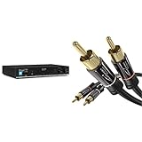 TechniSat DIGITRADIO 143 – HiFi-Tuner Internetradio schwarz & KabelDirekt – 1 m – Cinch-Kabel, 2 Cinch auf 2 Cinch, Stereo-Audiokabel