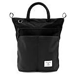 Humble & Tiger Rucksack Damen (Black) - Stilvolle 4-in-1 Tote Bag - Umhängetasche, Handtasche, Schultertasche, Tasche mit Laptopfach