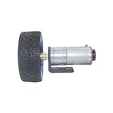 Argerrant 1pc Hall-Signal DC 6V 12V 24V 12-1360 RPM Miniatur-Getriebemotor mit Encoder Kupplung 65mm Rad-Smart Car Kit for Roboter-DIY (Farbe : 35 RPM, Größe : DC 6volt)