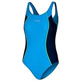 Aqua Speed Einteiler Badeanzug Mädchen | Schwimmanzug Training | sportliche Badebekleidung für Kinder mit UV-Schutz | Sport | Sportbadeanzug Wettkampf | Blue - Navy | Gr. 140 cm | Luna