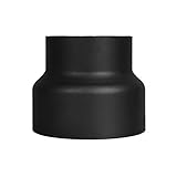 LANZZAS Ofenrohr Reduzierung von Ø 150 mm auf Ø 120 mm - Farbe: schwarz-metallic - Rauchrohrreduzierung