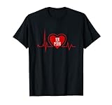Funny 2021 Politische Kreise zurück I Love Jen Psaki Heartbeat T-Shirt