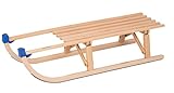 Spetebo COLINT Holz Klapp-Schlitten Davos - 100 cm - klappbarer Holz Rodelschlitten TÜV geprüft - klassischer Kinderschlitten aus Buchenholz faltbar