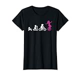 Einradfahrerin Evolution Artisten Zirkus Mädchen Einrad T-Shirt