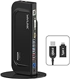 WAVLINK USB 3.0 Typ-A oder Typ-C Universelle Dockingstation mit Zwei Videoausgängen (HDMI und HDMI,DVI oder VGA) für Windows oder macOS