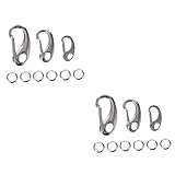 Beavorty 6 STK Hundeschnalle Erkennungsmarkenclip für Halsband benutzerdefinierte Erkennungsmarken eine Halskette Halsketten Hundegeschirr-Clip Clip für Katzengeschirr Ring