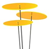 Cazador-del-sol ® Medio | tres | 3 Stück Sonnenfänger-Scheiben gelb 1,20 Meter hoch - das Original