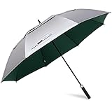 G4Free 68Inch UV-Schutz Winddicht Sonnen- und Regenschirm Golfschirm Autorisches Öffnen Doppelbaldachin Belüftet Übergröße für Herren und Damen