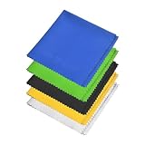 Mikrofasern Reinigungstücher - 5 EXTRA große Bunte Tücher für die Reinigung von Brillen , Brille, Kameras, iPad, iPhone, Tablets , Handys , LCD-Bildschirme , Silberwaren und andere empfindliche Oberflächen von ECO-FUSED (12 x 12 Zoll / 30 x 30 cm Schwarz, Grau, Grün, Blau, Gelb)