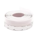 Türbalken Silikon-transparente Windschutzstreben, Dichtmembranen Sonstiges Abdichtung Dusche Glastür (White, One Size)