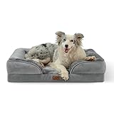 Bedsure orthopädisches Hundebett Ergonomisches Hundesofa - Hundecouch mit eierförmiger Kistenschaum für mittlere Hunde, waschbar rutschfest Hundebetten, Größe in 89x63 cm
