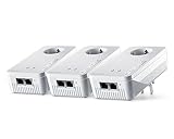 devolo Mesh WiFi Adapter, Mesh WLAN 2 Multiroom Kit - bis zu 1.200 Mbit/s, WLAN Mesh Netzwerk, 6x Gigabit LAN Anschluss, WLAN Steckdose, dLAN 2.0, weiß