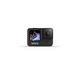 GoPro HERO9 Black - wasserdichte Action-Kamera mit Front-LCD- und Touch-Rückbildschirmen, 5K Ultra HD-Video, 20MP Fotos, 1080p Live-Streaming, Webcam, Stabilisierung