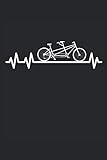 Tandem Fahrrad: Herzschlag Puls Radfahrer Partnerlook Geschenke Notizbuch liniert (A5 Format, 15,24 x 22,86 cm, 120 Seiten)