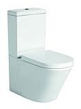 BERNSTEIN® Stand-WC mit Spülkasten CT1099, Stand-WC aus Keramik in Weiß - inkl. WC-Deckel aus Duroplast mit Absenkautomatik - Wasseranschluss oben