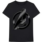T-Shirt # L Unisex Black # Avengers Logo
