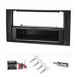 tomzz Audio 2415-132 Radioblende Set kompatibel mit Ford Focus 2 Fiesta C-Max S-Max Galaxy Mondeo Kuga Transit schwarz mit Quadlockadapter ISO Antennenadapter ISO DIN Entriegelungsbügel Can-Bus F