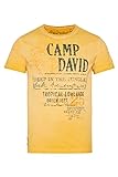 Camp David Herren Rundhalsshirt mit beidseitigen Logo Prints, Mountain Yellow, XXL, CG2303-3470-41