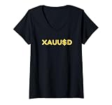 Damen XAUUSD Goldhändler für Forex-Liebhaber T-Shirt mit V