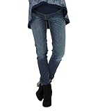 Schwangerschaftshose Jeans Umstandshose Damen Hose Jeans Extralang Straight Long (32L & 36L) (XXXL (Herstellergröße: 46/36L), Denim Blue)