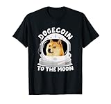Lustige Dogecoin zum Mond Cryptocurrency Händler T-Shirt