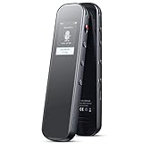 32 GB Digitaler Voice Recorder, 3072 Kbps Professionelles Sound-Diktiergerät mit MP3-Player, Tragbares Stereo-HD-Audioaufnahmegerät, Sprachaktivierter Recorder mit Wiedergabe