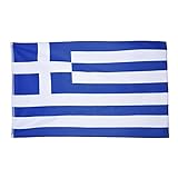 IzzDynno Griechenland Flagge Outdoor Griechisch Nationales Banner-Canvas-Header und doppelte Hergen für Festival Party Dekor