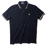 Fred Perry Reissues Original UK Twin Tipped Poloshirt, Schwarz , 44