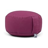 Bodhi Meditationskissen Rondo Basic | Klassisches Sitzkissen mit Dinkelfüllung | Kissen mit abnehmbarem Bezug aus 100% Baumwolle | Bodenkissen zur Meditation | Höhe ca. 20 cm | auberg