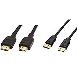 Amazon Basics Hochgeschwindigkeits-HDMI-Kabel, CL3-zertifiziert, HDMI-Standard 2.0, 3 m & Verbindungskabel, DisplayPort auf DisplayPort, 3 m