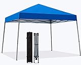 MasterCanopy Slant Leg Pop Baldachin Zelt Instant Outdoor Baldachin Einfache Einrichtung Faltschutz,Blau