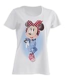 Disney Damen T-Shirt Minnie Mouse Pin-Up S
