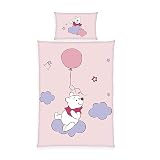 Herding Baby-Bettwäsche-Set, Disney's Winnie Pooh, Wendemotiv, Kopfkissenbezug 40 x 60 cm mit Hoteleinschlag, Bettbezug 100 x 135 cm mit Reißverschluss, Baumwolle/Renforcé, R