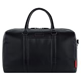 bugatti Clark Reisetasche aus Leder, elegant und praktisch für Reisen, Schwarz, R